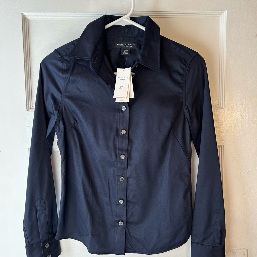 NWT Banana Republic Dark Blue Fitted Shirt